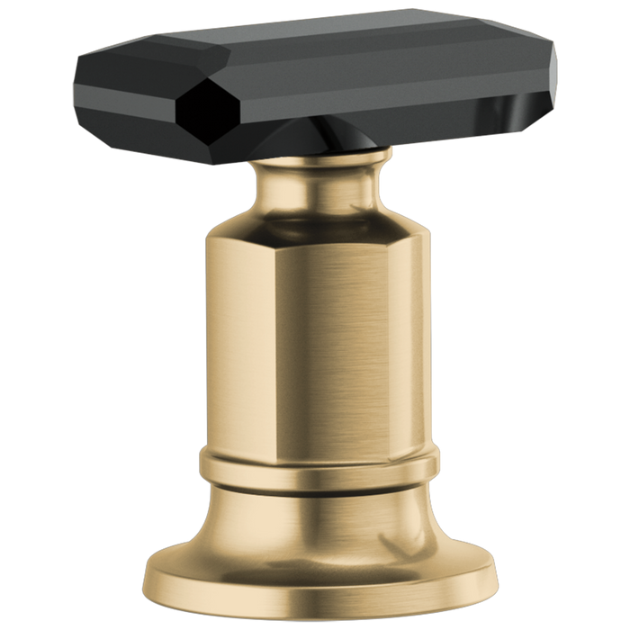 Roman Tub Faucet Black Crystal Knob Handle Kit
