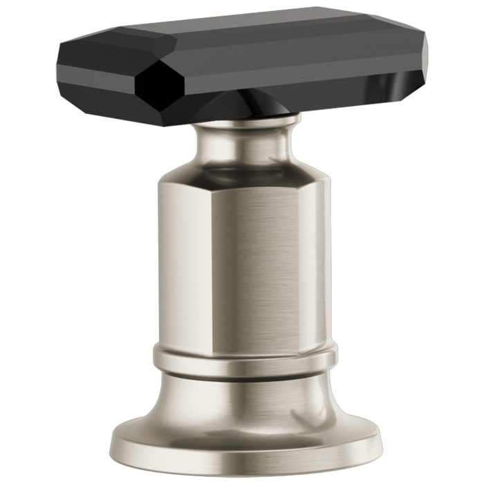 Roman Tub Faucet Black Crystal Knob Handle Kit