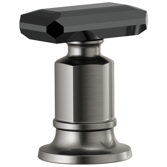 Roman Tub Faucet Black Crystal Knob Handle Kit