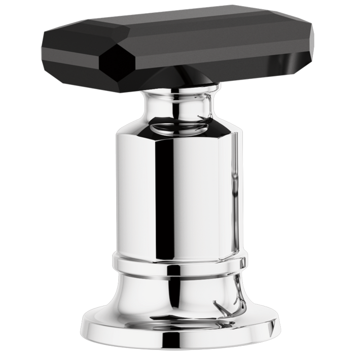 Roman Tub Faucet Black Crystal Knob Handle Kit