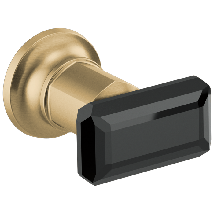 Two-Handle Wall Mount Tub Filler Black Crystal Knob Handle Kit