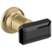 Two-Handle Wall Mount Tub Filler Black Crystal Knob Handle Kit