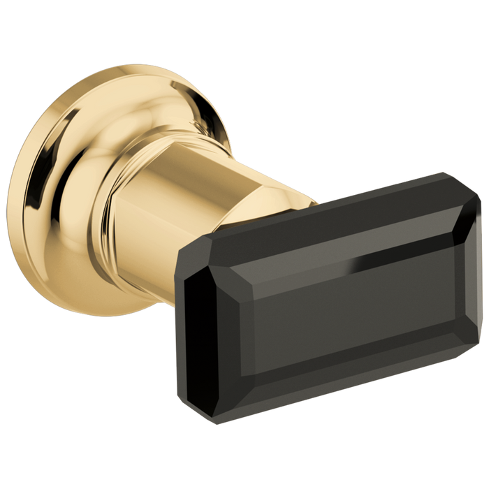 Two-Handle Wall Mount Tub Filler Black Crystal Knob Handle Kit