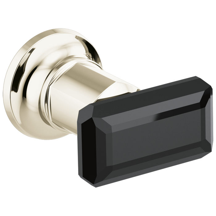 Two-Handle Wall Mount Tub Filler Black Crystal Knob Handle Kit