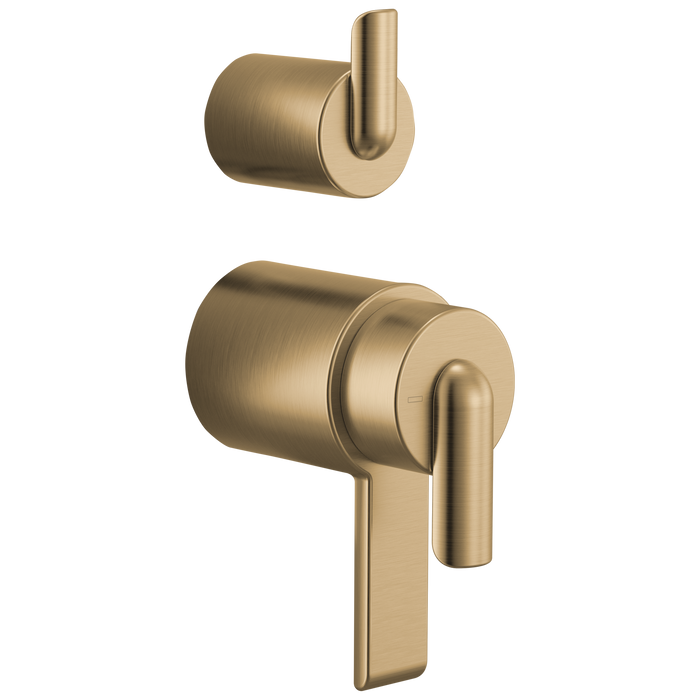 Brizo Roccesco HL75111 TempAssure Thermostatic Valve With Integrated Diverter Bent Lever Handle Kit
