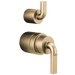 Pressure Balance Valve with Integrated Diverter Trim Notch Lever Handle Kit