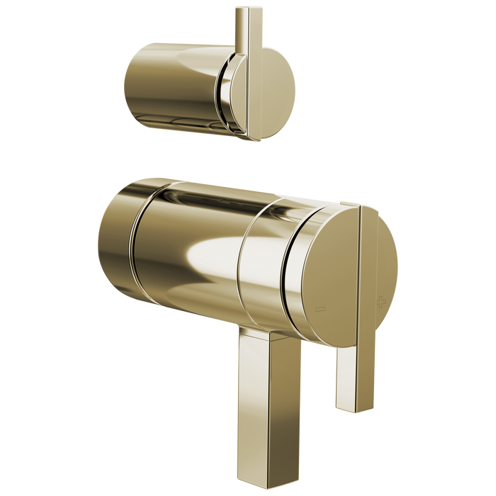 Brizo Frank Lloyd Wright HW7522 TempAssure Thermostatic Valve with Integrated Diverter Trim Lunar Handle Kit