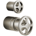 Brizo Litze HW75P32 Pressure Balance Valve with Integrated Diverter Trim Wheel Handle Kit, Luxe Nickel