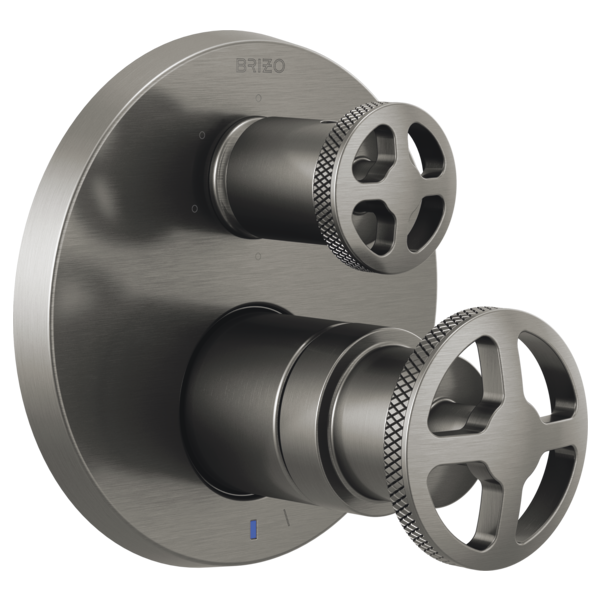 Brizo Litze HW75P32 Pressure Balance Valve with Integrated Diverter Trim Wheel Handle Kit, Luxe Steel