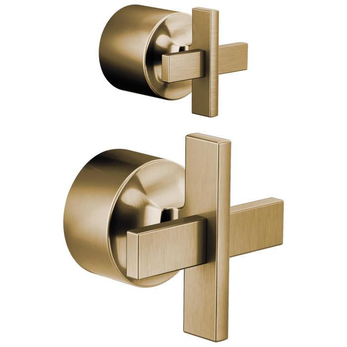 Pressure Balance Valve with Integrated Diverter Trim Cross Handle Kit