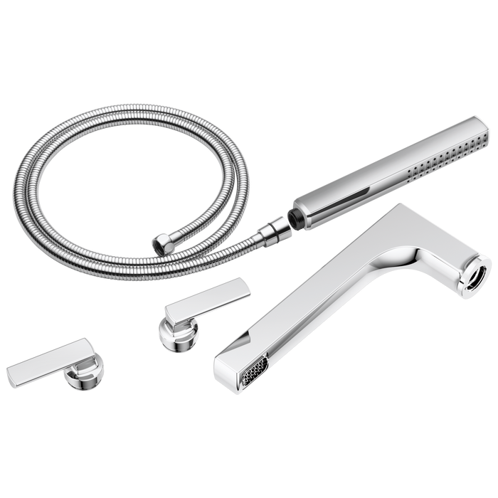 Two-Handle Tub Filler Trim Kit With Lever Handles