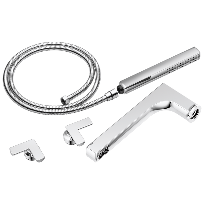 Two-Handle Tub Filler Trim Kit With Cross Handles