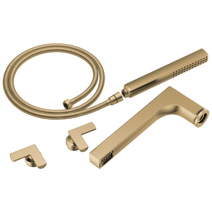 Two-Handle Tub Filler Trim Kit With Cross Handles