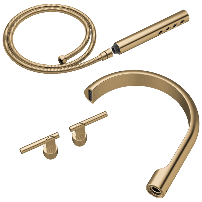 Brizo Roccesco T703110 Two-Handle Tub Filler Trim Kit with Lever Handles