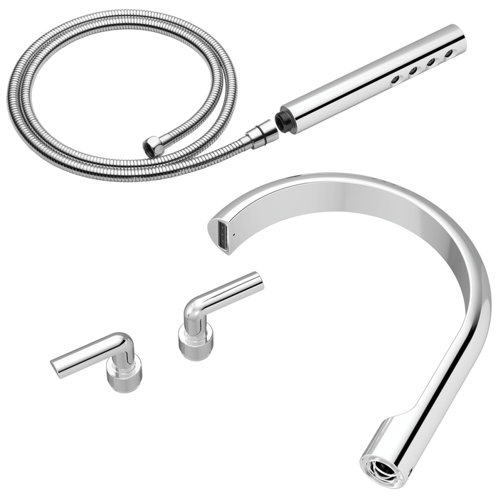 Brizo Roccesco T703111 Two-Handle Tub Filler Trim Kit with Bent Lever Handles