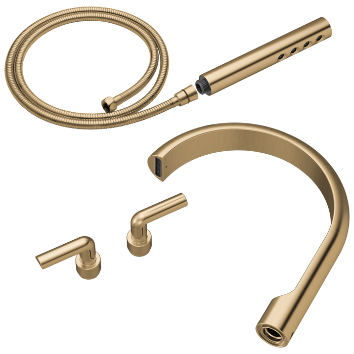 Brizo Roccesco T703111 Two-Handle Tub Filler Trim Kit with Bent Lever Handles