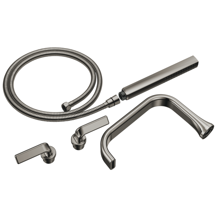 Two-Handle Tub Filler Trim Kit with Twist Lever Handles