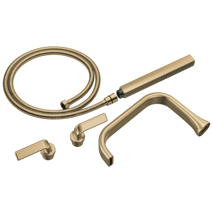 Two-Handle Tub Filler Trim Kit with Twist Lever Handles