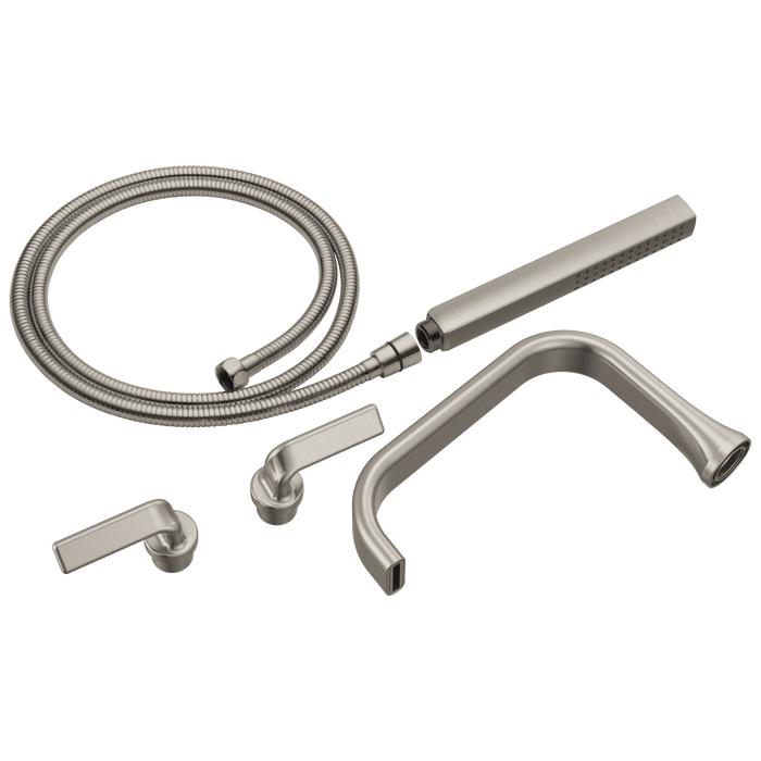 Two-Handle Tub Filler Trim Kit with Twist Lever Handles