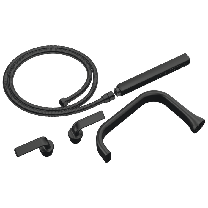 Two-Handle Tub Filler Trim Kit with Twist Lever Handles