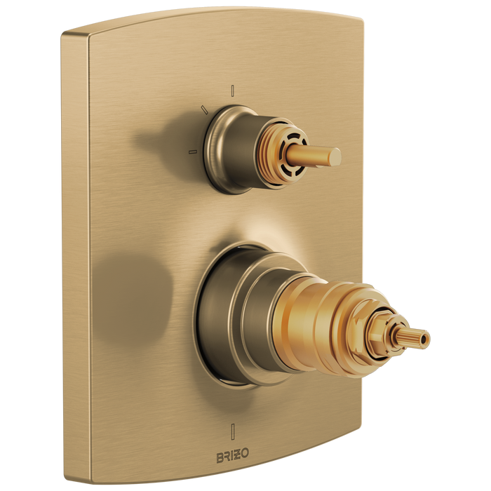 TempAssure Thermostatic Valve with Integrated 3-Function Diverter Trim - Less Handles