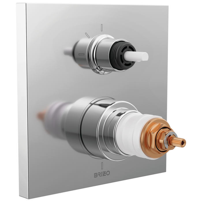 TempAssure Thermostatic Valve with 3-Function Integrated Diverter Trim - Less Handles