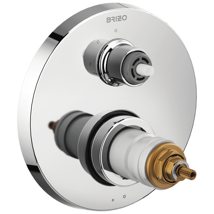 TempAssure Thermostatic Valve with 3-Function Diverter Trim - Less Handles