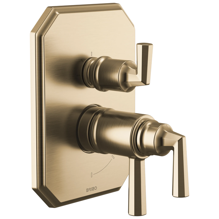 Brizo Beauclere T75565 TempAssure Thermostatic Valve with Integrated 3-Function Diverter Trim