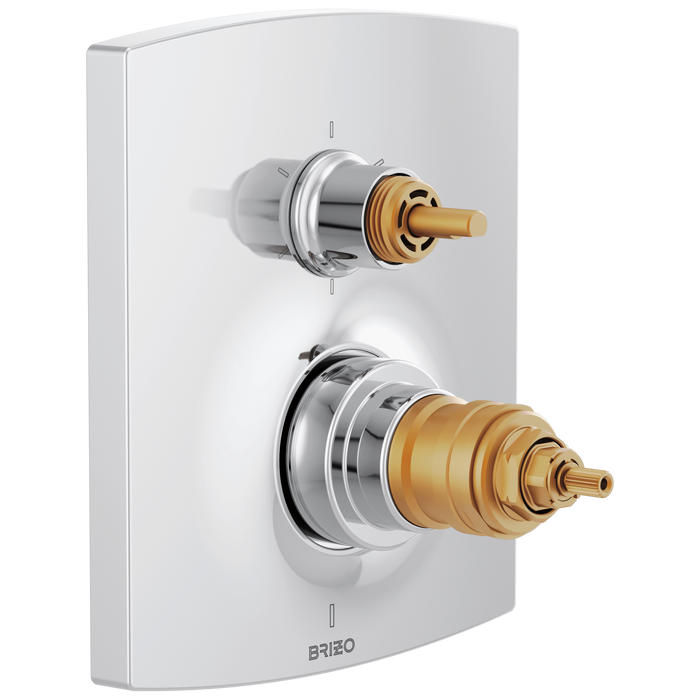 TempAssure Thermostatic Valve with Integrated 6-Function Diverter Trim - Less Handles