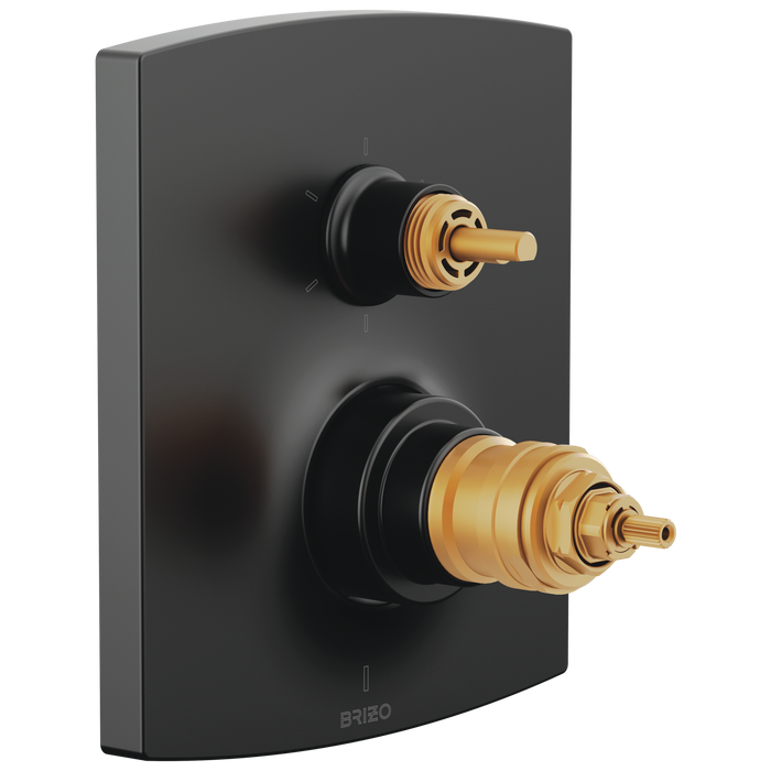TempAssure Thermostatic Valve Trim with Integrated 6-Function Diverter Trim - Less Handles
