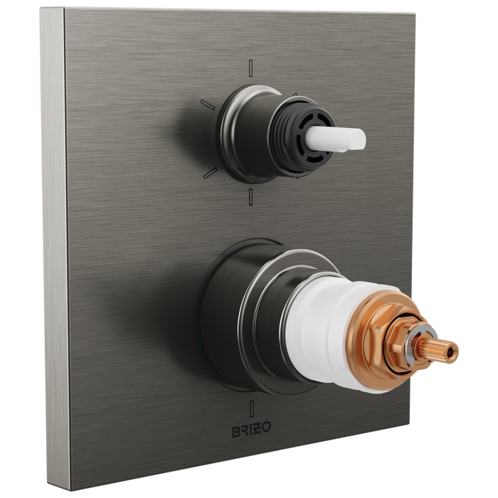 TempAssure Thermostatic Valve with 6-Function Integrated Diverter Trim - Less Handles