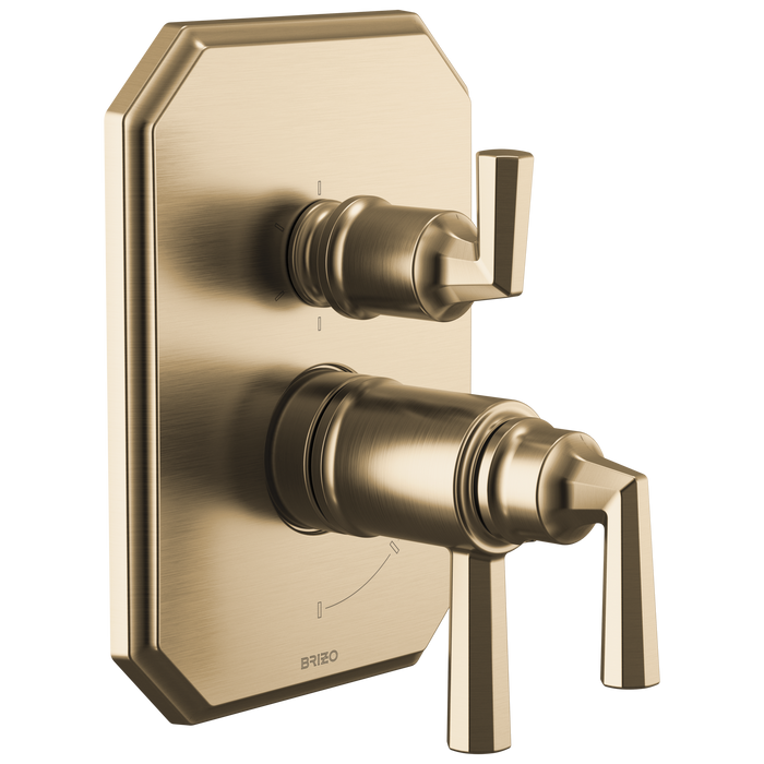 Brizo Beauclere T75665 TempAssure Thermostatic Valve with Integrated 6-Function Diverter Trim
