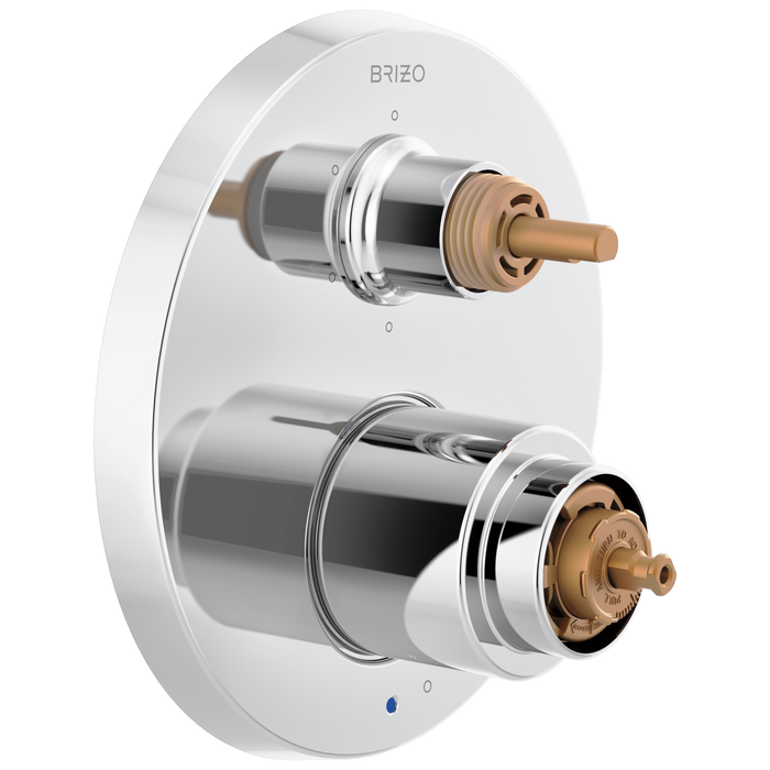 Pressure Balance Valve with Integrated 6-Function Diverter Trim - Less Handles