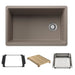 BLANCO Inteos SILGRANIT 30" Single Bowl Reversible Undermount Workstation Kitchen Sink - Truffle