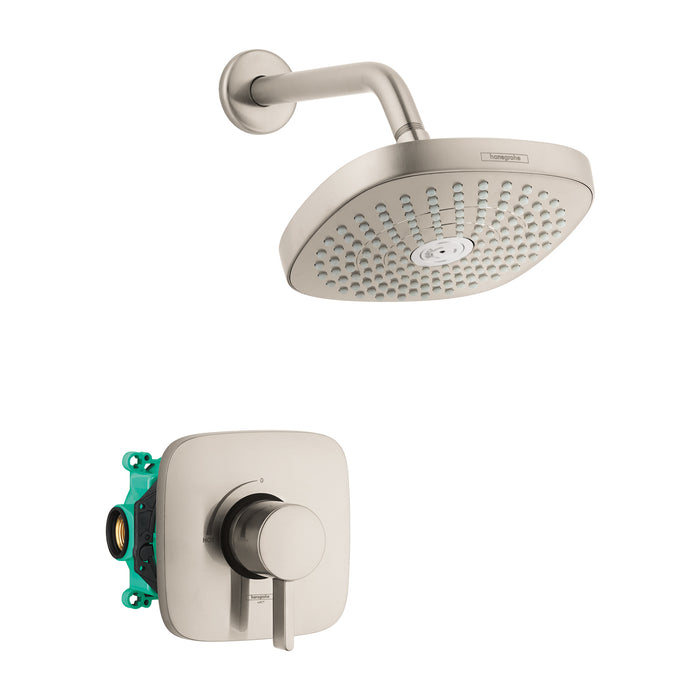 hansgrohe Croma Select E Pressure Balance Shower Set with Rough, 2.0 GPM