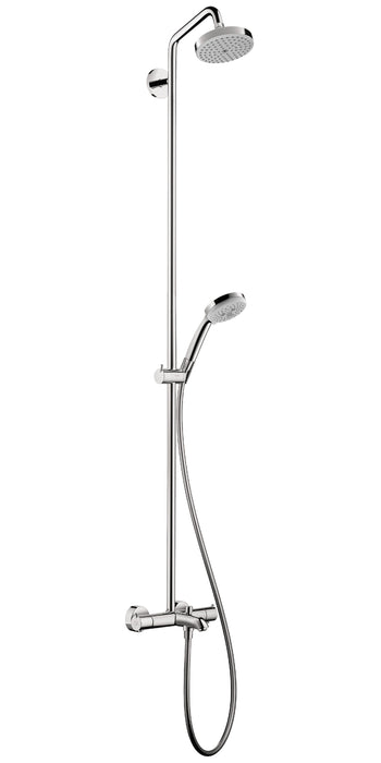hansgrohe Croma Showerpipe 150 1-Jet with Tub Filler, 2.0 GPM