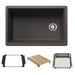 BLANCO Inteos SILGRANIT 30" Single Bowl Reversible Undermount Workstation Kitchen Sink - Cinder