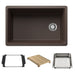 BLANCO Inteos SILGRANIT 30" Single Bowl Reversible Undermount Workstation Kitchen Sink - Café