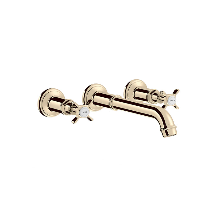 AXOR Montreux Wall-Mounted Widespread Faucet Trim with Cross Handles, 1.2 GPM