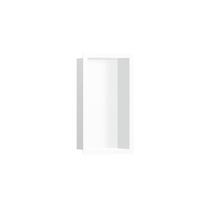hansgrohe XtraStoris Individual Wall Niche Matte White with Design Frame 12"x 6"x 4"