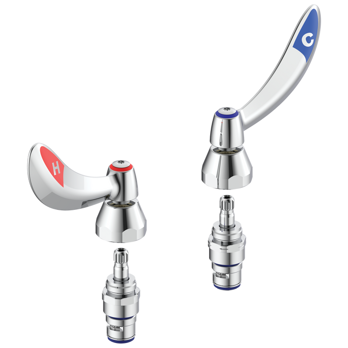 Two Hooded Blade Handles - 4" - TI