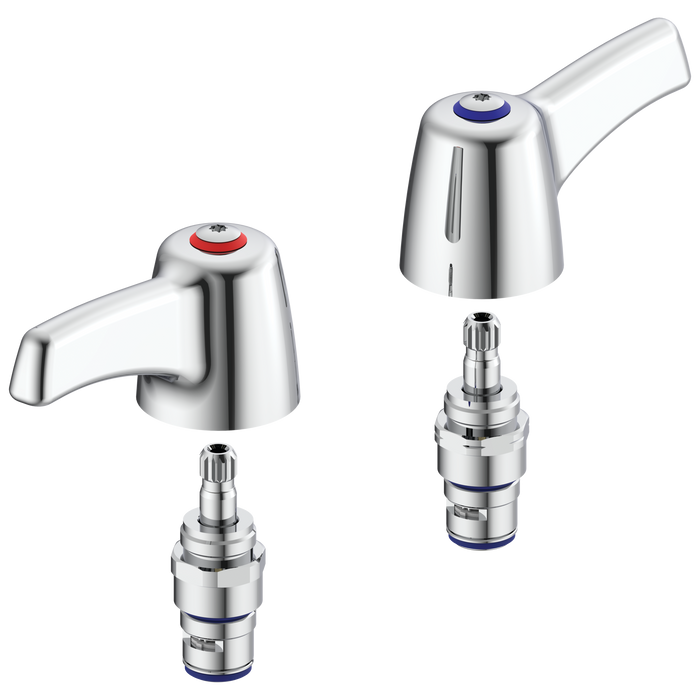 Two Hooded Lever Handles - 3" - Cer-Teck(R)