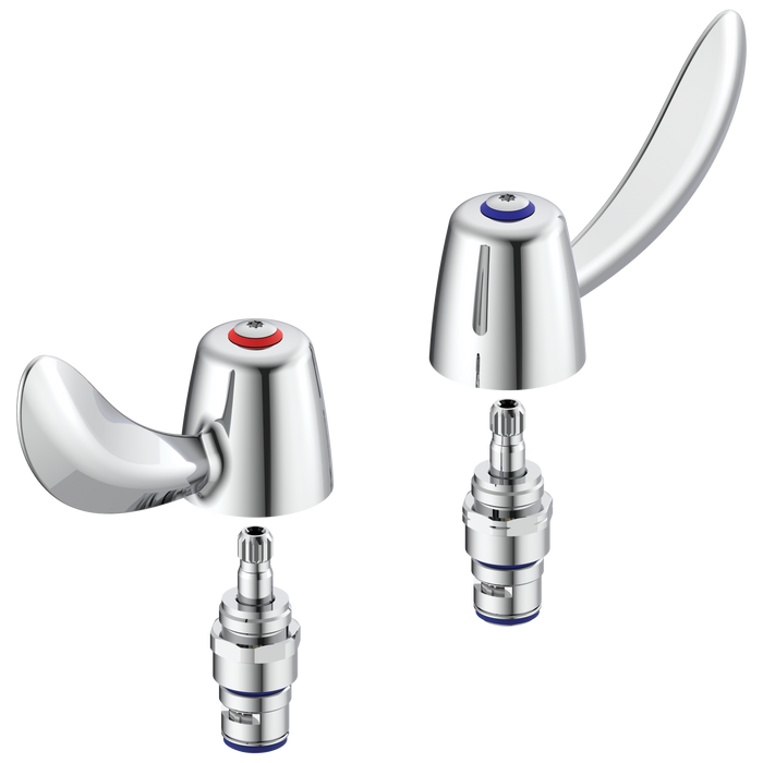 Two Hooded Lever Handles - 4" - Retrofit Package - Cer-Teck(R)