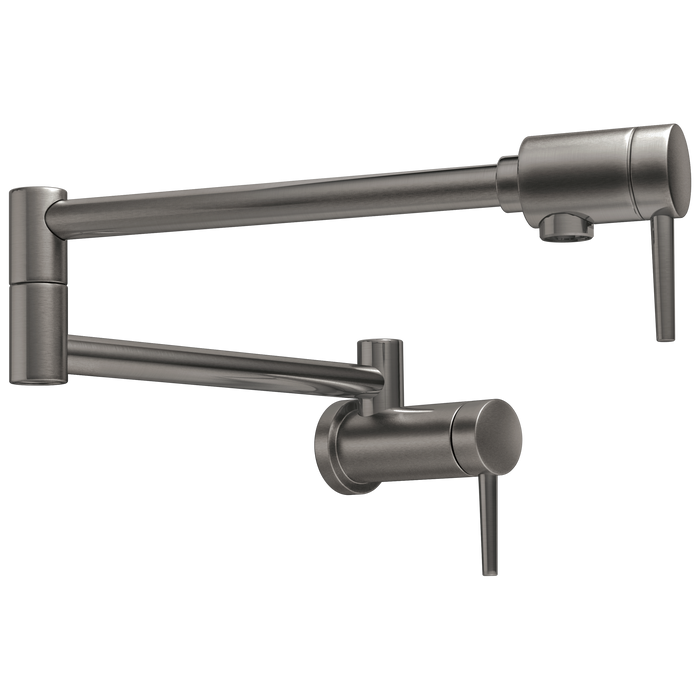 Delta 1165LF Contemporary Wall Mount Pot Filler, black stainless