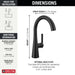 Delta 14882LF Single Handle Bar Prep Faucet, Matte Black