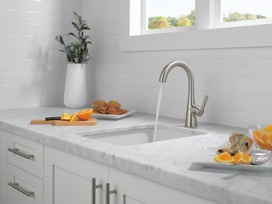 Delta 14882LF Single Handle Bar Prep Faucet, Spotshield Stainless