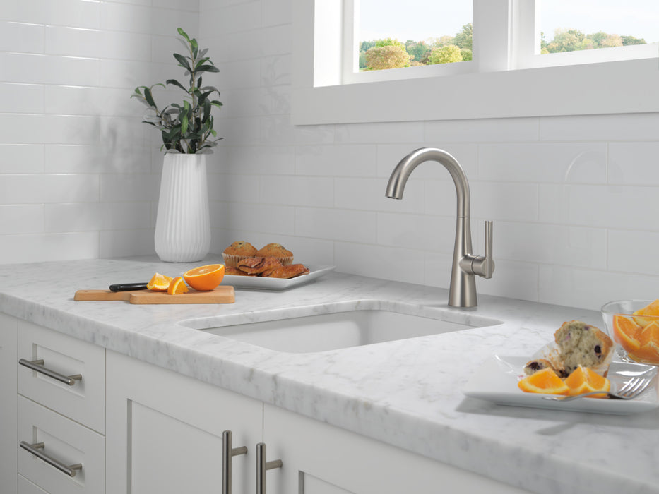 Delta 14882LF Single Handle Bar Prep Faucet, Spotshield Stainless