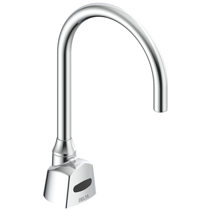 Commercial 1500T Series: SINGLE HOLE HARDWIRE ELECTRONIC BASIN FAUCET WITH GOOSENECK