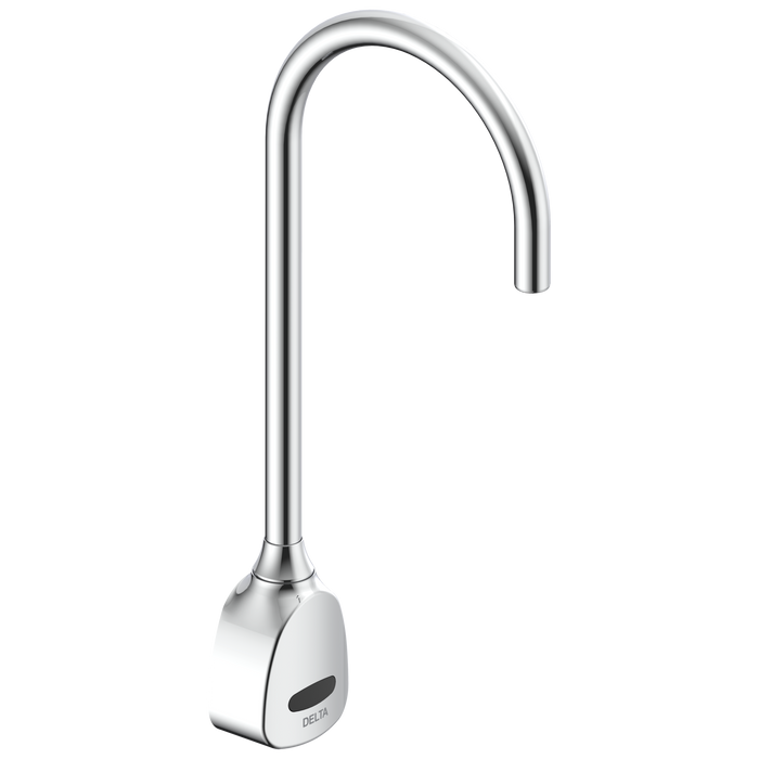 Commercial 1500T Series 1500TF4610 Wallmount Electronic SE Gooseneck Faucet, Hardwire, 2.2gpm