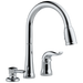 Delta Kate 16970 Single Handle Pull-Down Kitchen Faucet with Soap Dispenser
